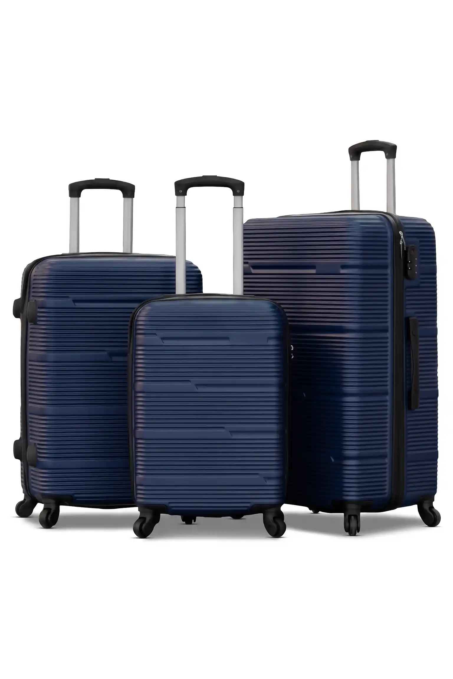 Horizon Line ABS Lightweight 4 Pcs (20/24/28/32 Inch) Set Luggage Bags with Smooth Spinner Wheels