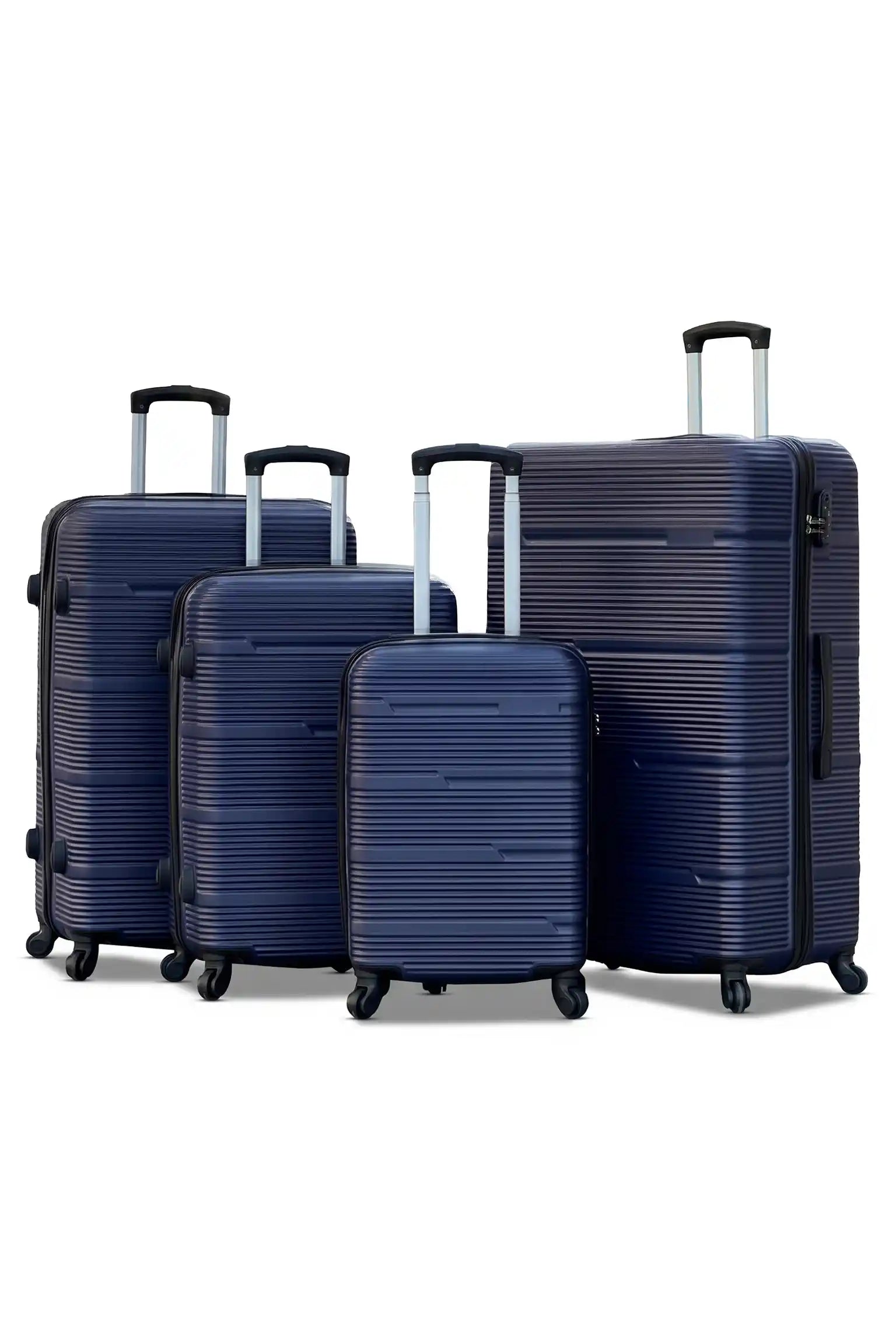 Horizon Line ABS Lightweight 4 Pcs (20/24/28/32 Inch) Set Luggage Bags with Smooth Spinner Wheels