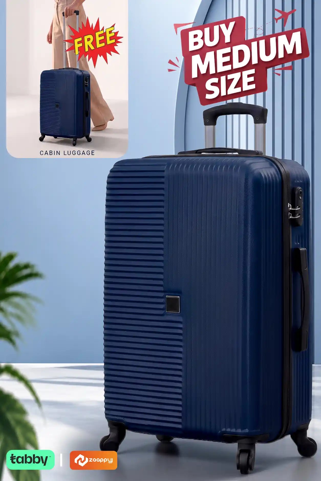 Horizo Vertic ABS Medium Size 24 Inch Luggage Bag | Cabin Size FREE | Lightweight ABS Travel Bags