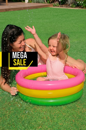 INTEX Multi Colour Portable Inflatable Kids Swimming Pool | Size 24