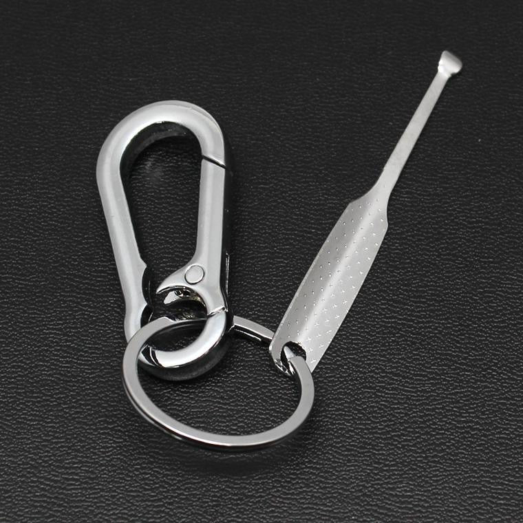 Stainless Steel Key Chain With Earwax Remover