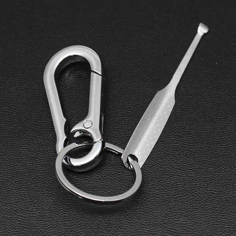 Stainless Steel Key Chain With Earwax Remover Zaappy