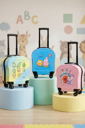 Kids Beautiful Cute Printed Lightweight Suitcase ABS Hard Shell Luggage with Smooth Rolling Spinner Wheels And Combination Lock