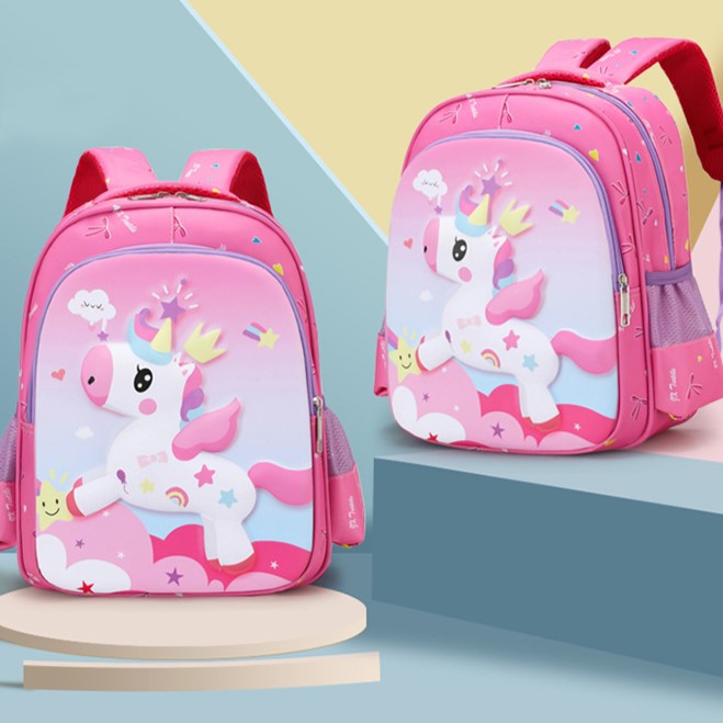 Cartoon Printed Kids School Bag | Large Capacity Waterproof Kids Backpack