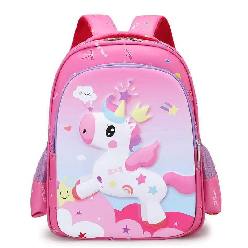 Cartoon Printed Kids School Bag | Large Capacity Waterproof Kids Backpack