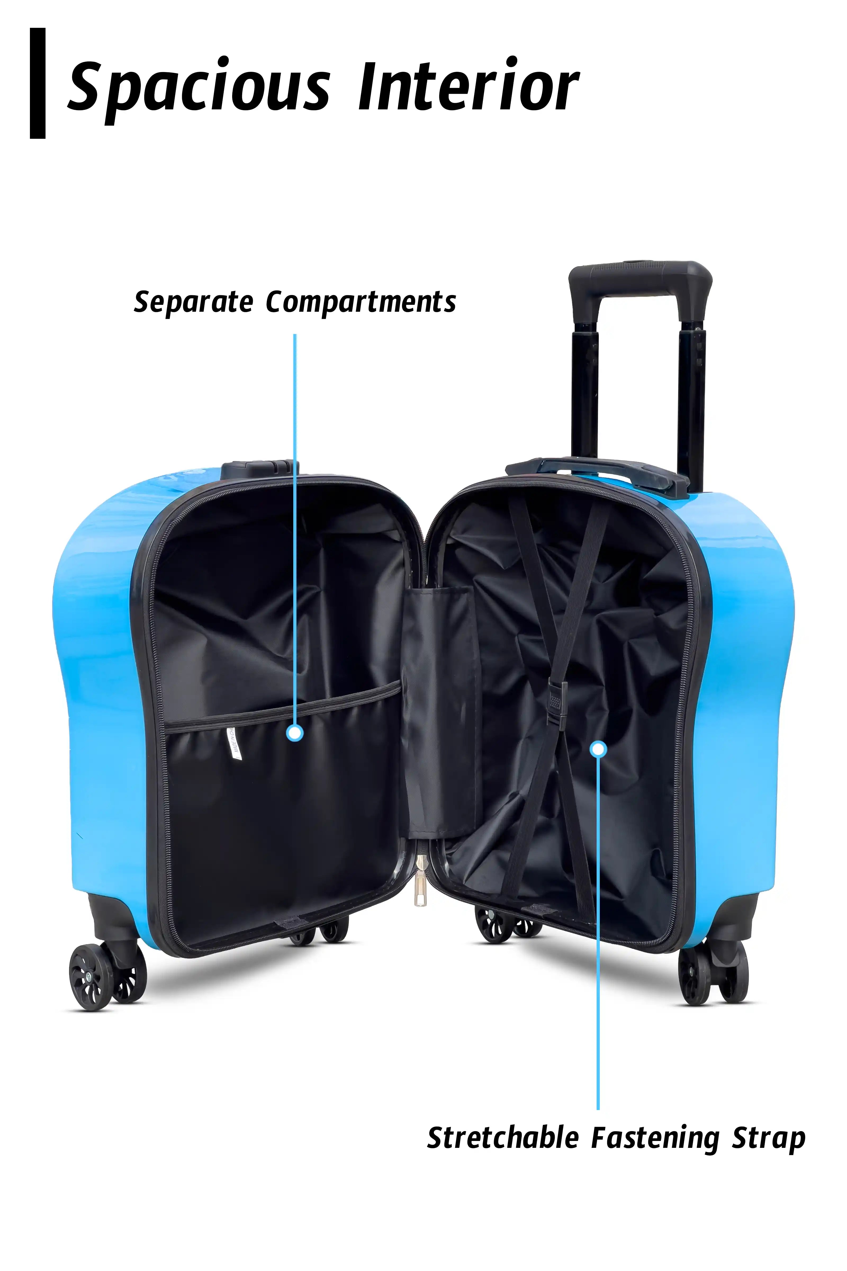 Kids Beautiful Cute Printed Lightweight Suitcase ABS Hard Shell Luggage with Smooth Rolling Spinner Wheels And Combination Lock