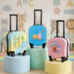 Kids Beautiful Cute Printed Lightweight Suitcase ABS Hard Shell Luggage with Smooth Rolling Spinner Wheels And Combination Lock
