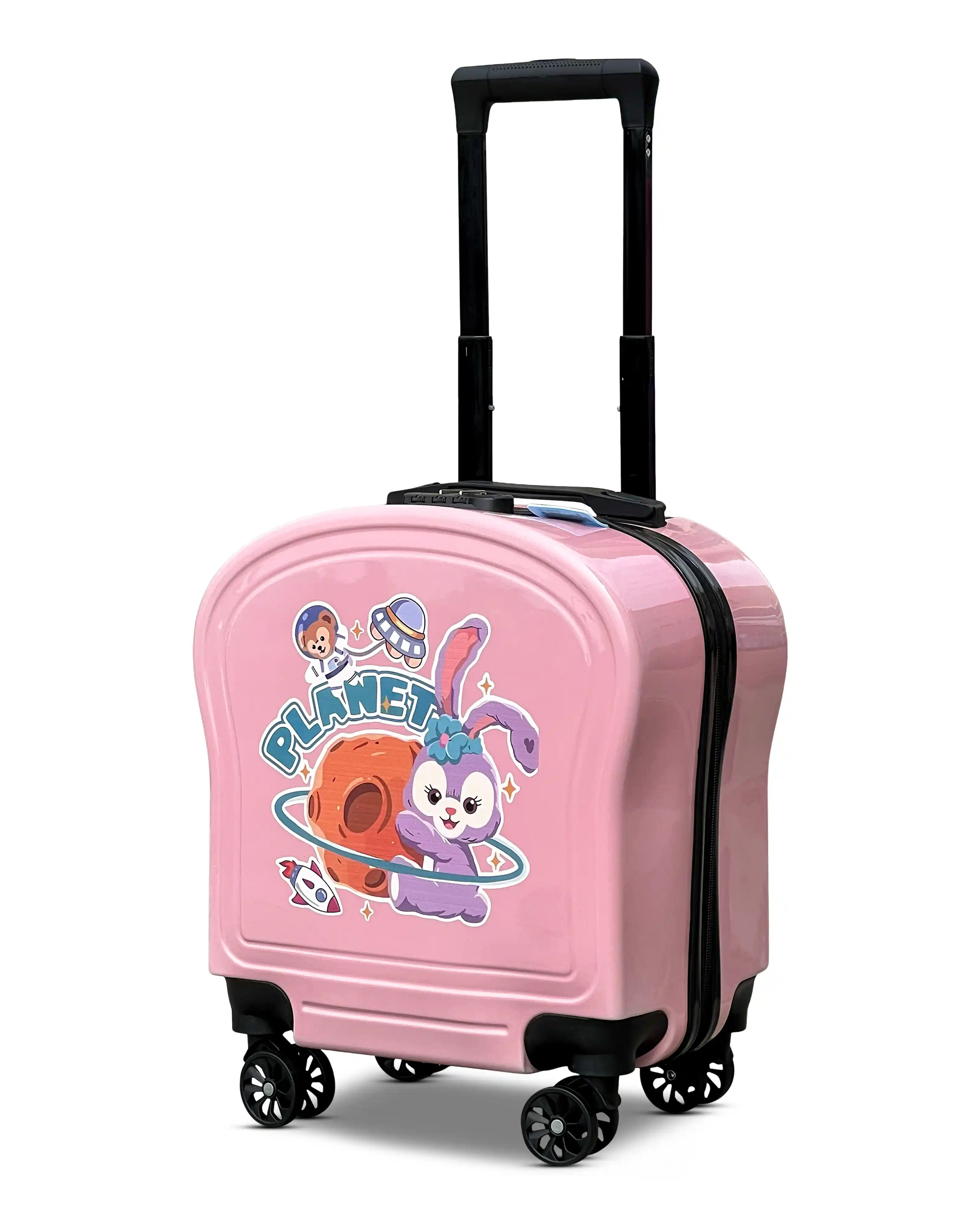 Kids Beautiful Cute Printed Lightweight Suitcase ABS Hard Shell Luggage with Smooth Rolling Spinner Wheels And Combination Lock