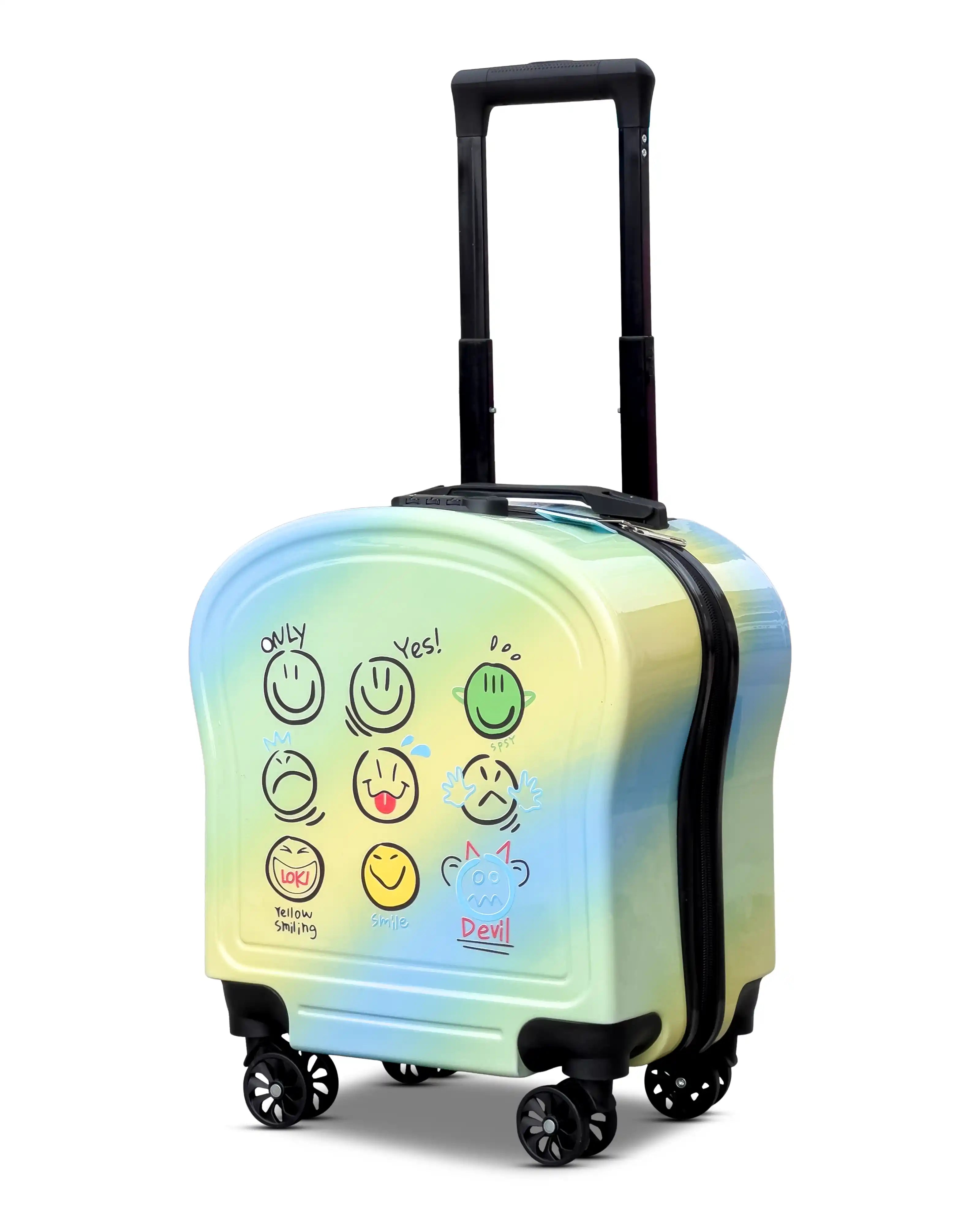 Kids Beautiful Cute Printed Lightweight Suitcase ABS Hard Shell Luggage with Smooth Rolling Spinner Wheels And Combination Lock