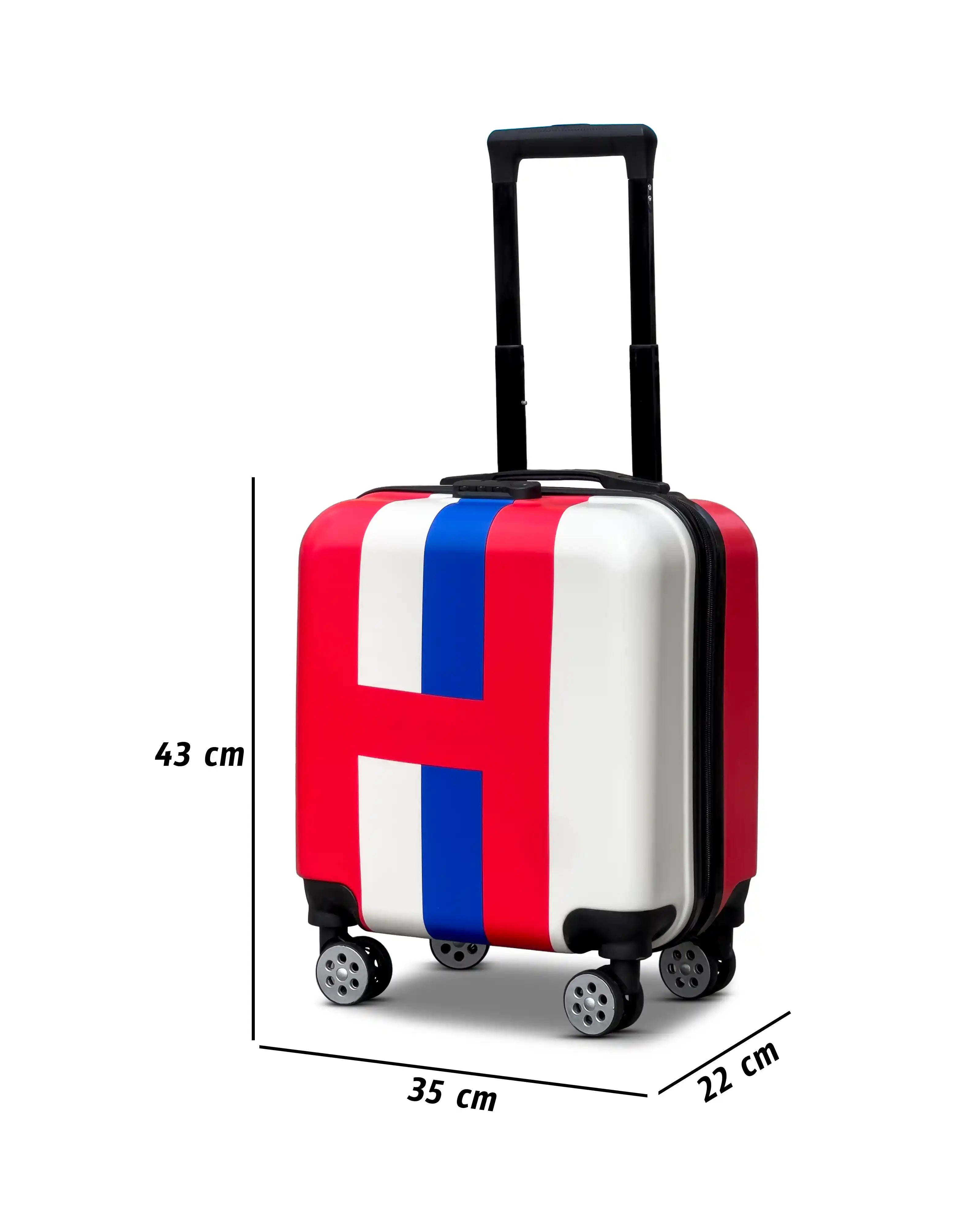 Kids Beautiful Stripe Printed Lightweight Suitcase ABS Hard Shell Luggage with Smooth Rolling Spinner Wheels and Combination Lock
