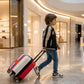 Kids Beautiful Stripe Printed Lightweight Suitcase ABS Hard Shell Stylish Luggage