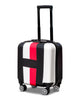 Kids Beautiful Stripe Printed Lightweight Suitcase ABS Hard Shell Luggage with Smooth Rolling Spinner Wheels and Combination Lock