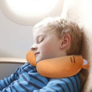 Soft Memory Form Kids Neck Pillow For Travel | Cute Cartoon Printed Neck Rest Cushion