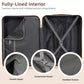 LARVENDER Expandable 5 Piece Unbreakable Hardside PP Luggage Set | Lightweight Travel Bags with Spinner Wheels | Carry On Suitcase Set with Toiletry Pouch