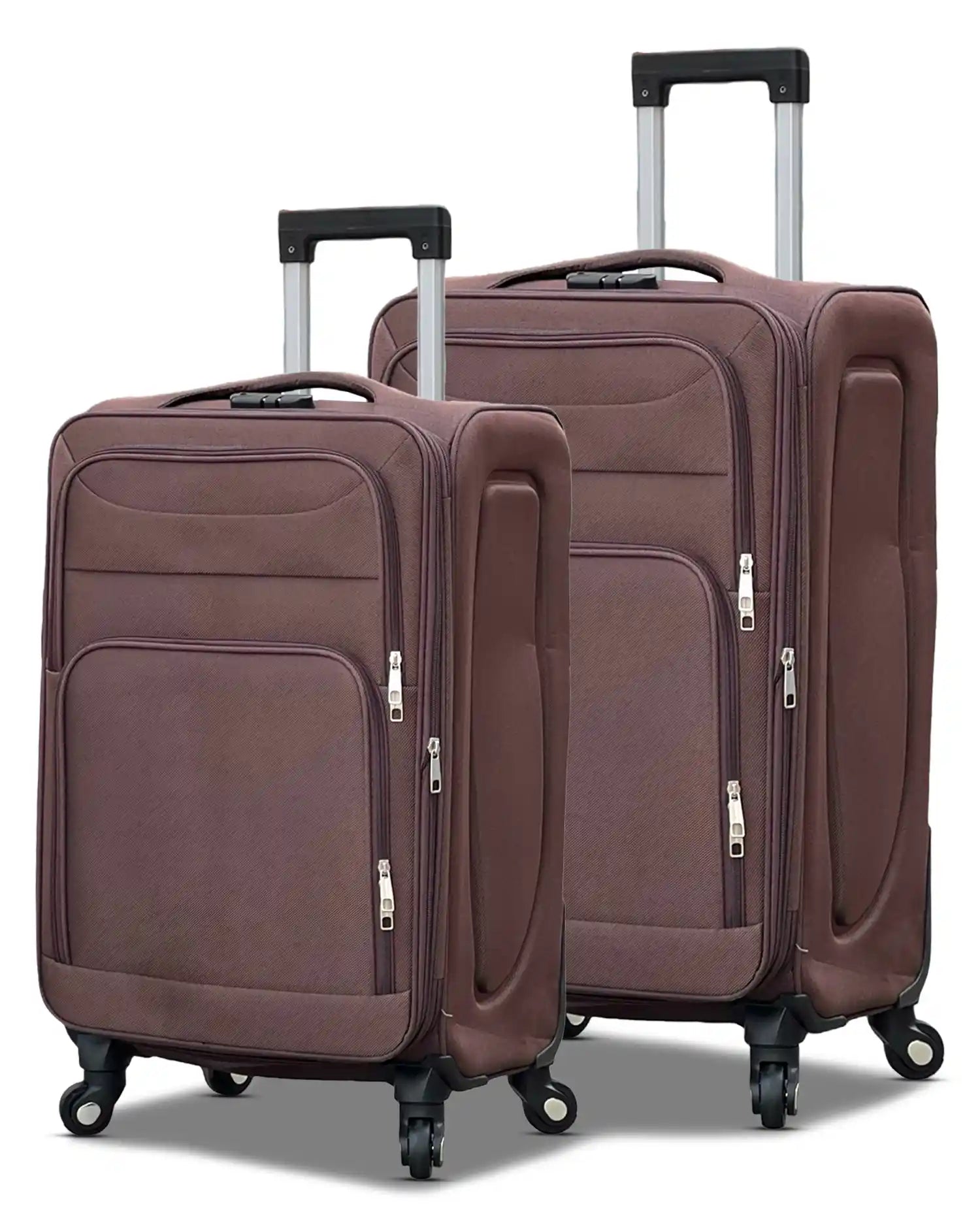 2 Piece Set LP 4 Wheel Soft Material Luggage | Carry-On & Checked Suitcase Combo