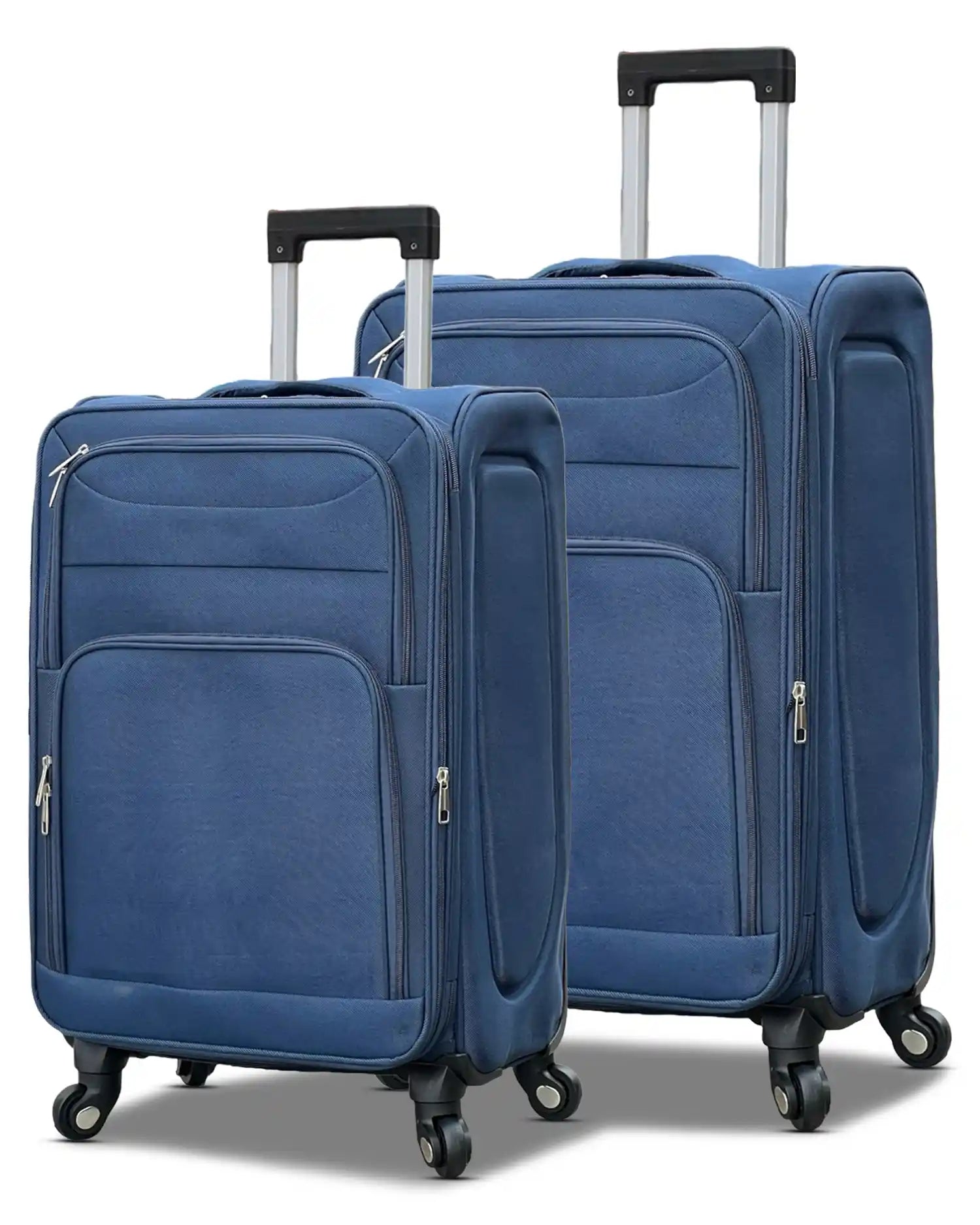 2 Piece Set LP 4 Wheel Soft Material Luggage | Carry-On & Checked Suitcase Combo