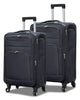 2 Piece Set LP 4 Wheel Soft Material Luggage | Carry-On & Checked Suitcase Combo