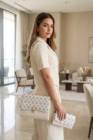 Luxury Crossbody Shoulder Bags for Women | Elegant Emblems Crossbody with Mini Wallet