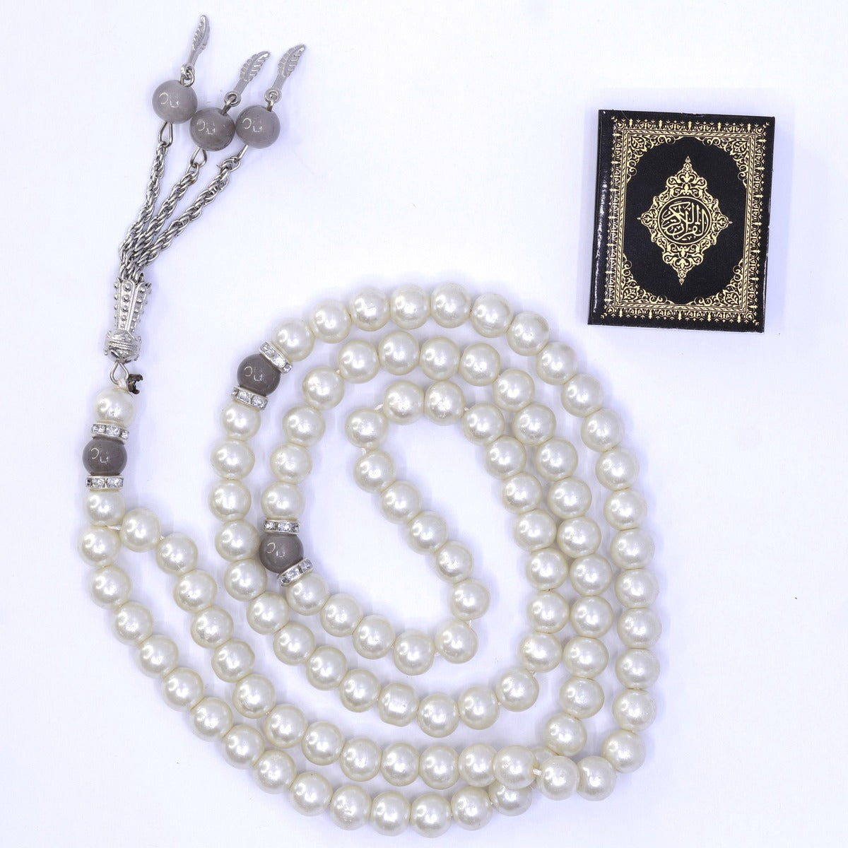 Large Natural Pearl Stone Tasbeeh Misbaha Prayer 99 Beads