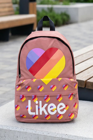Large Capacity Colourful Love Printed Likee Kids Backpack