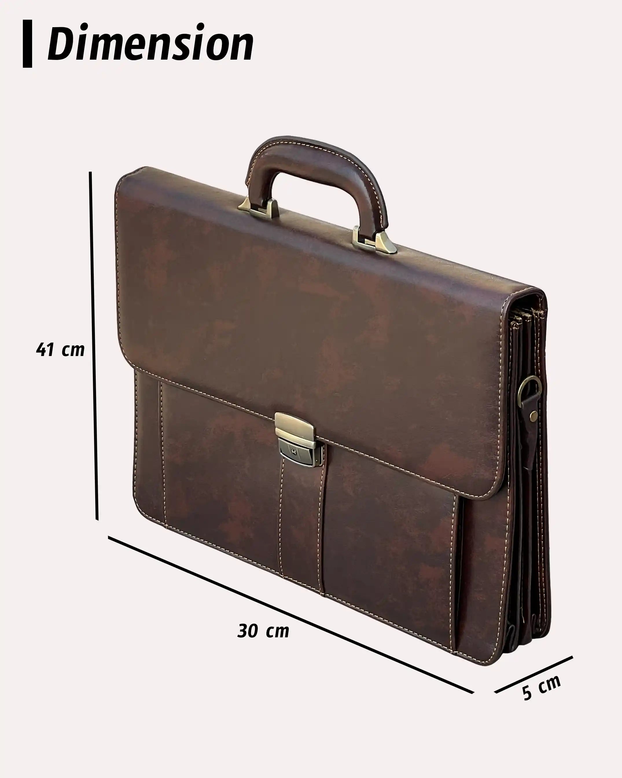Lawyer Attorney Leather Briefcase Lightweight Secure Business Men Bag
