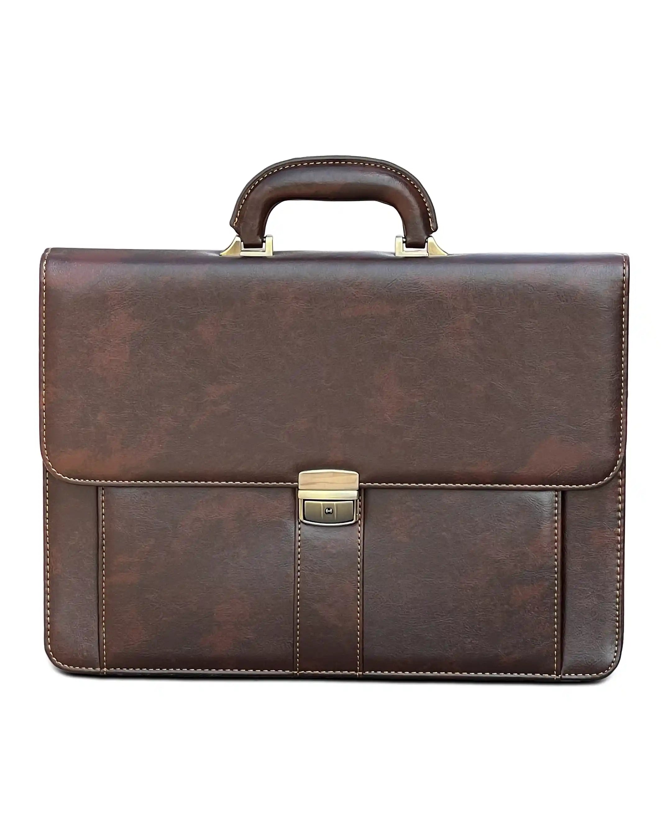 Lawyer Attorney Leather Briefcase Lightweight Secure Business Men Bag