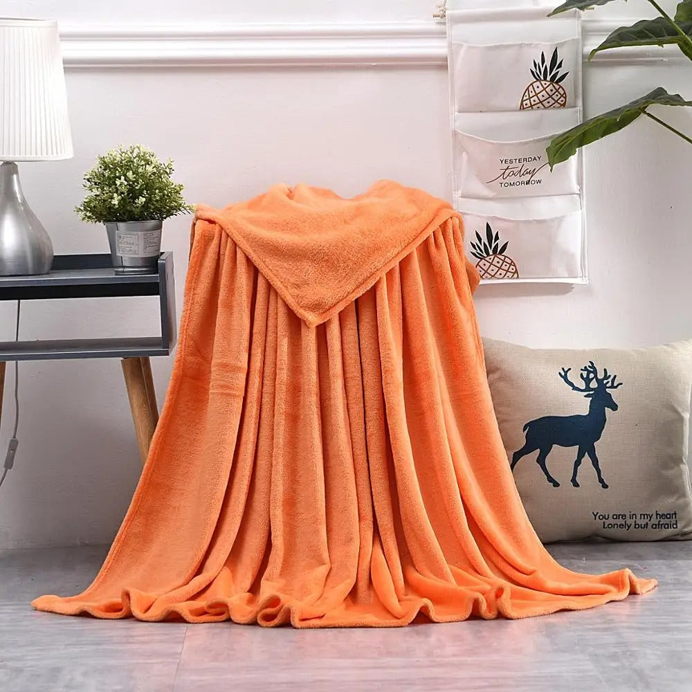 Trending Plain Double Tamilon Flannel Blanket