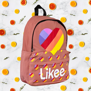 Large Capacity Colourful Love Printed Likee Kids Backpack