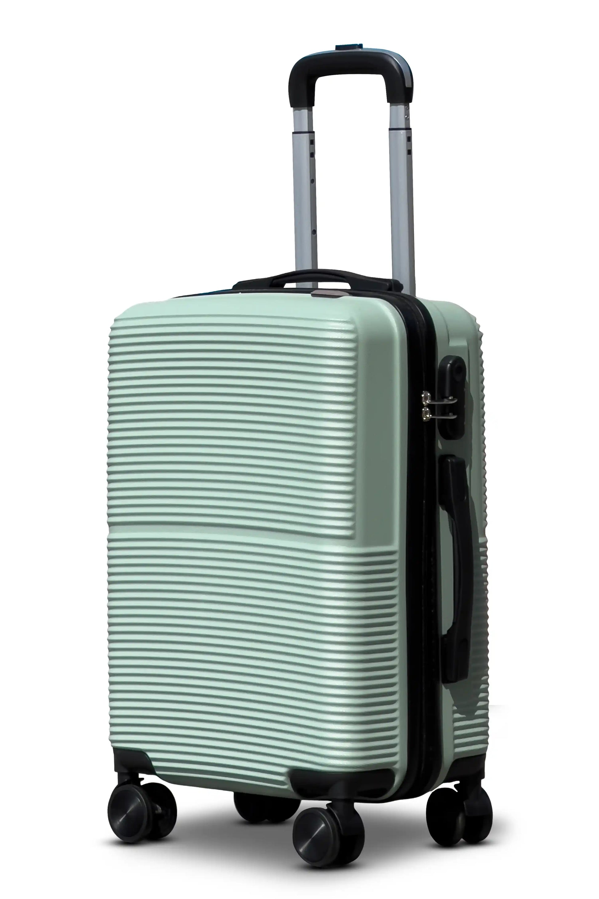 20 inch cabin size Light green luggage Zaappy suitcases
