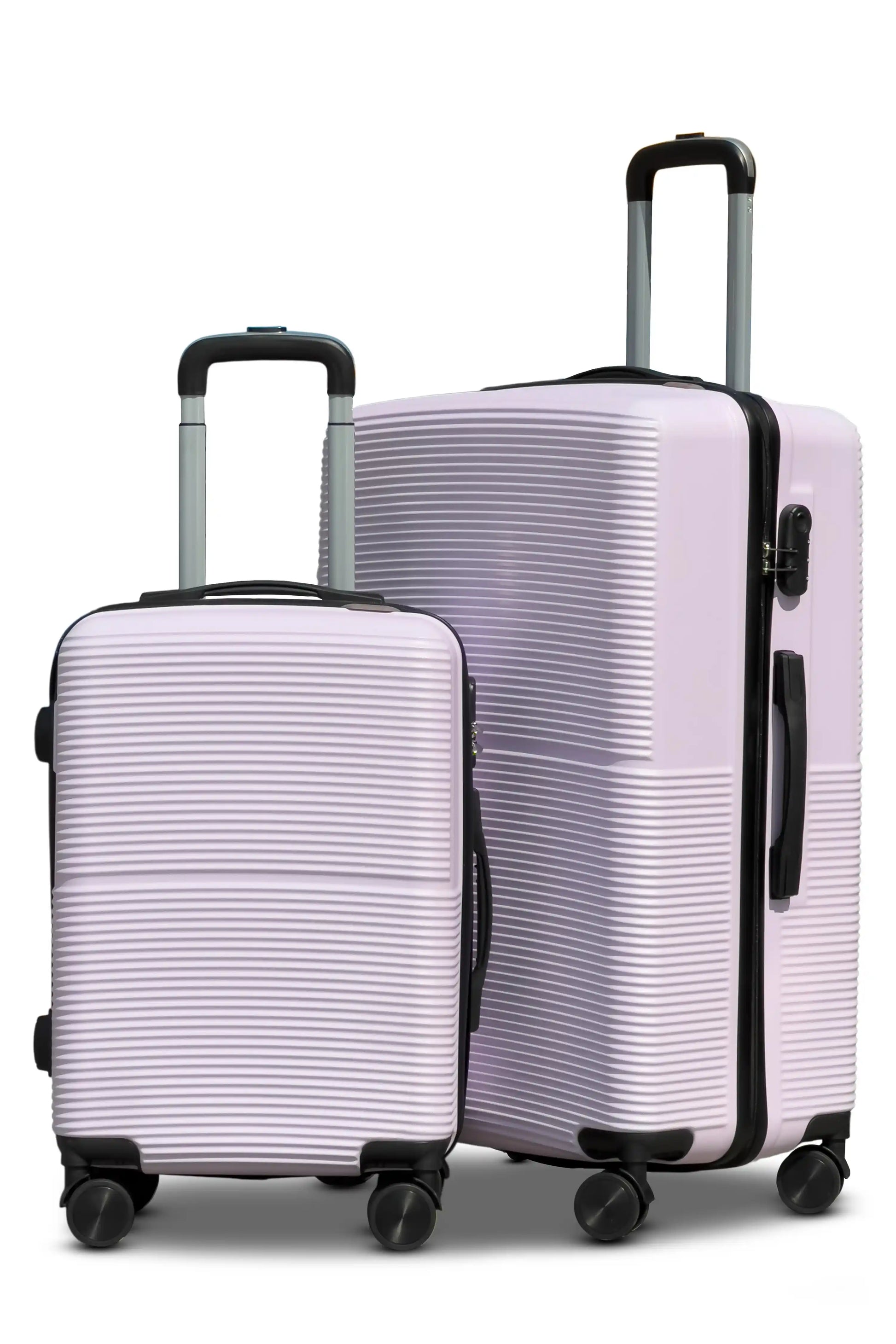 Set of two luggages Light purple 20 inch cabin size and 28 inch checked size Zaappy suitcases