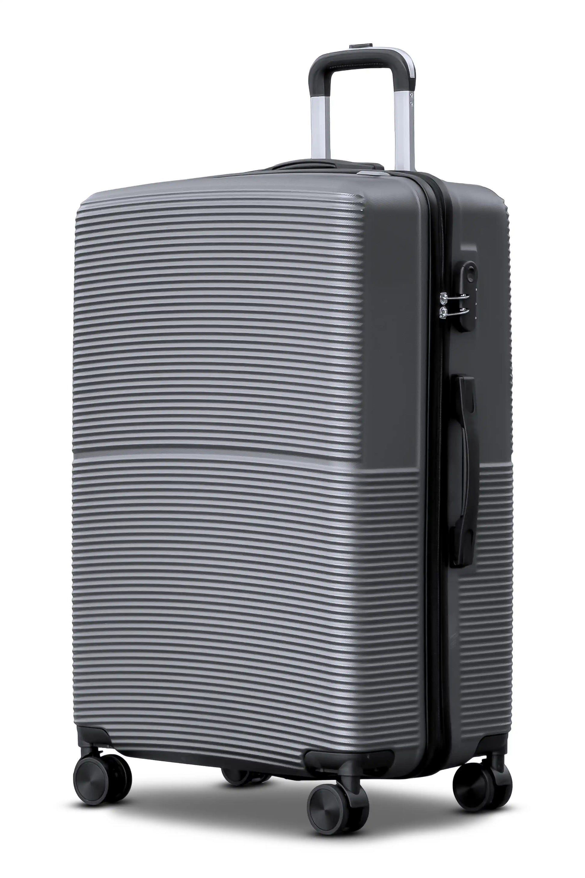 28 inch Large checked Grey luggage Zaappy suitcases