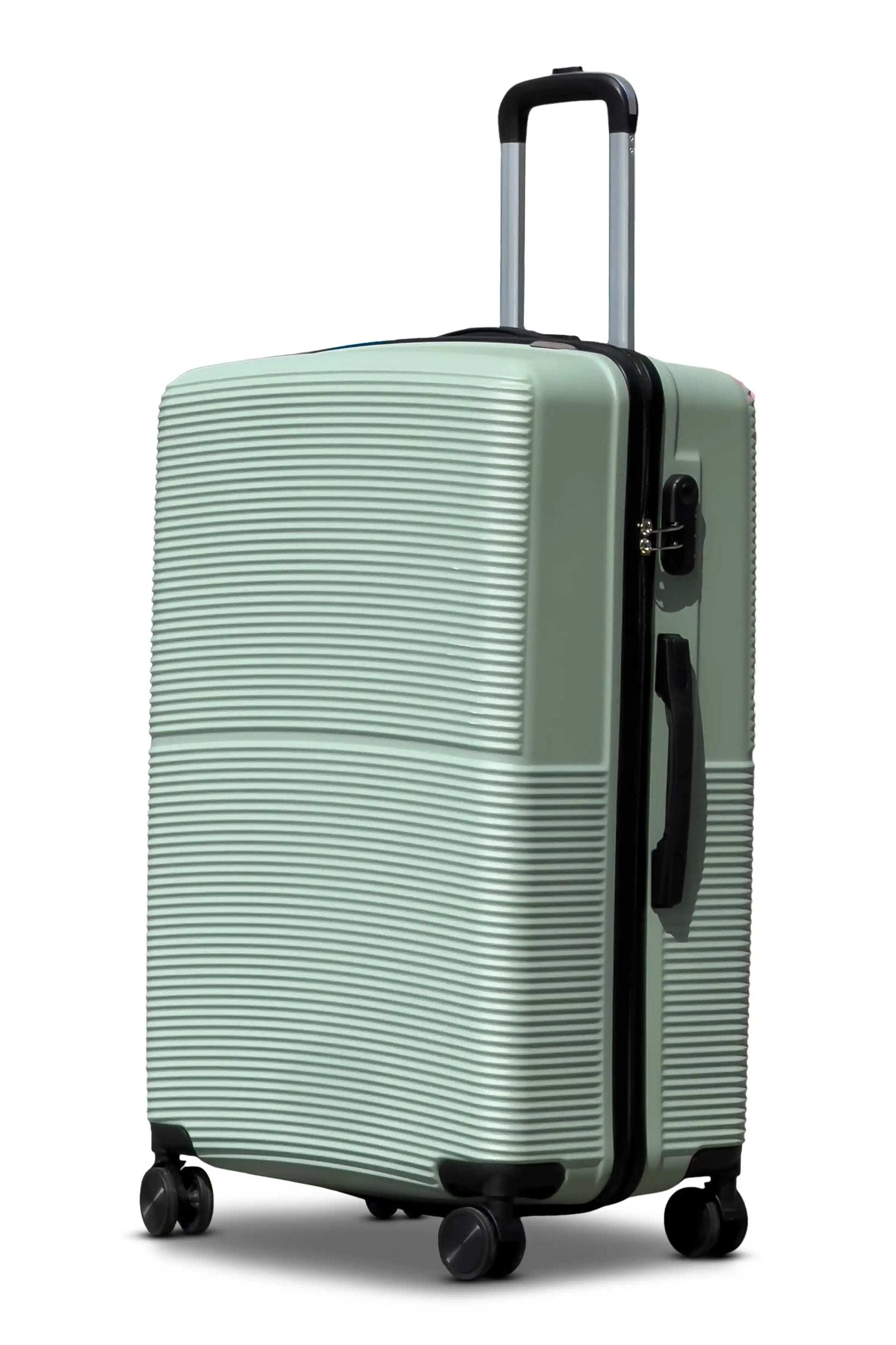 28 inch Large checked Light Green luggage Zaappy suitcases