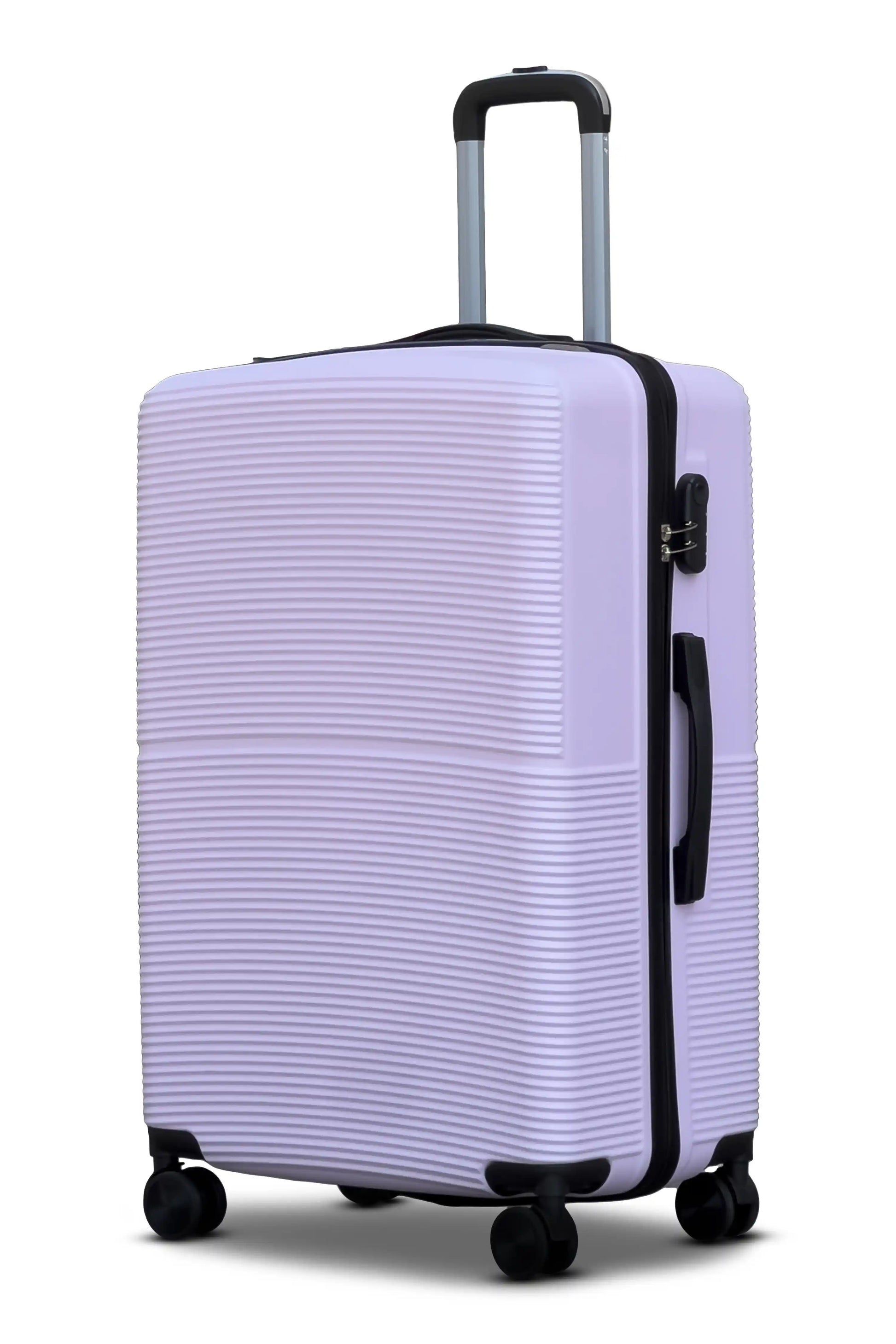 28 inch Large checked Light Purple luggage Zaappy suitcases