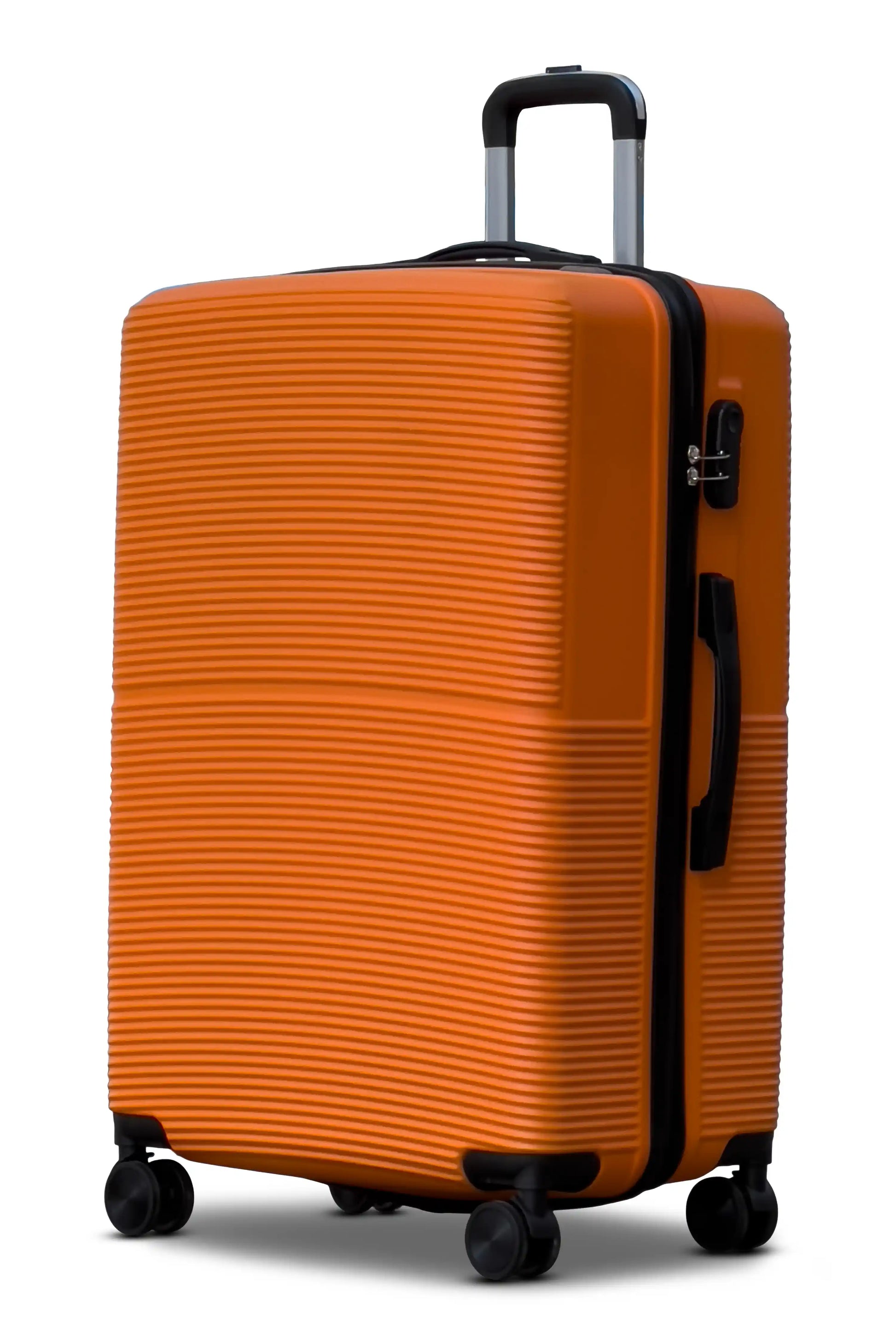 28 inch Large checked Orange luggage Zaappy suitcases