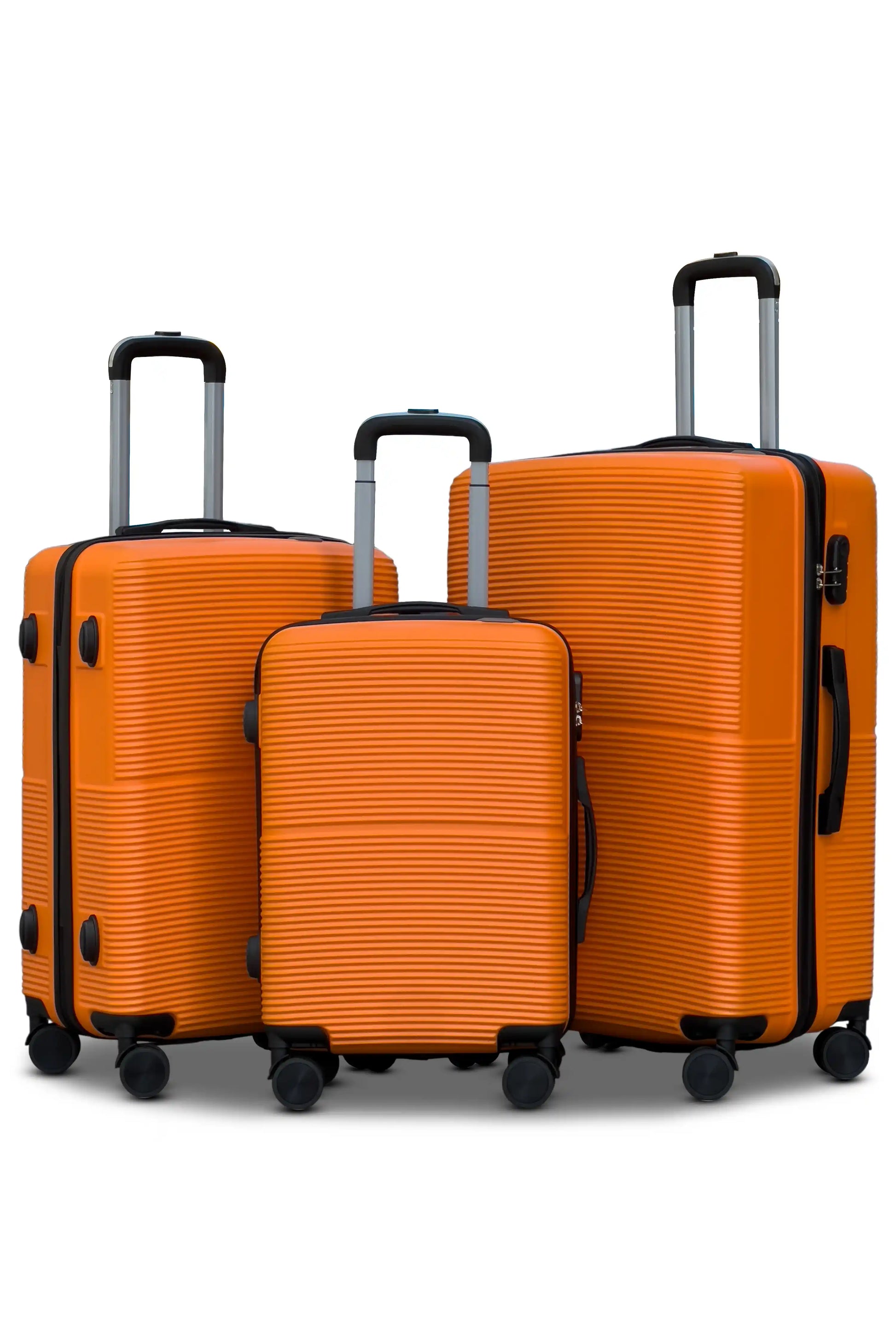 Set of 3pcs luggages Orange Zaappy suitcases