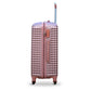 4 Piece Set 7" 20" 24" 28 Inches Rose Gold Colour Square Cut ABS Luggage Lightweight Hard Case Trolley Bag Zaappy.com