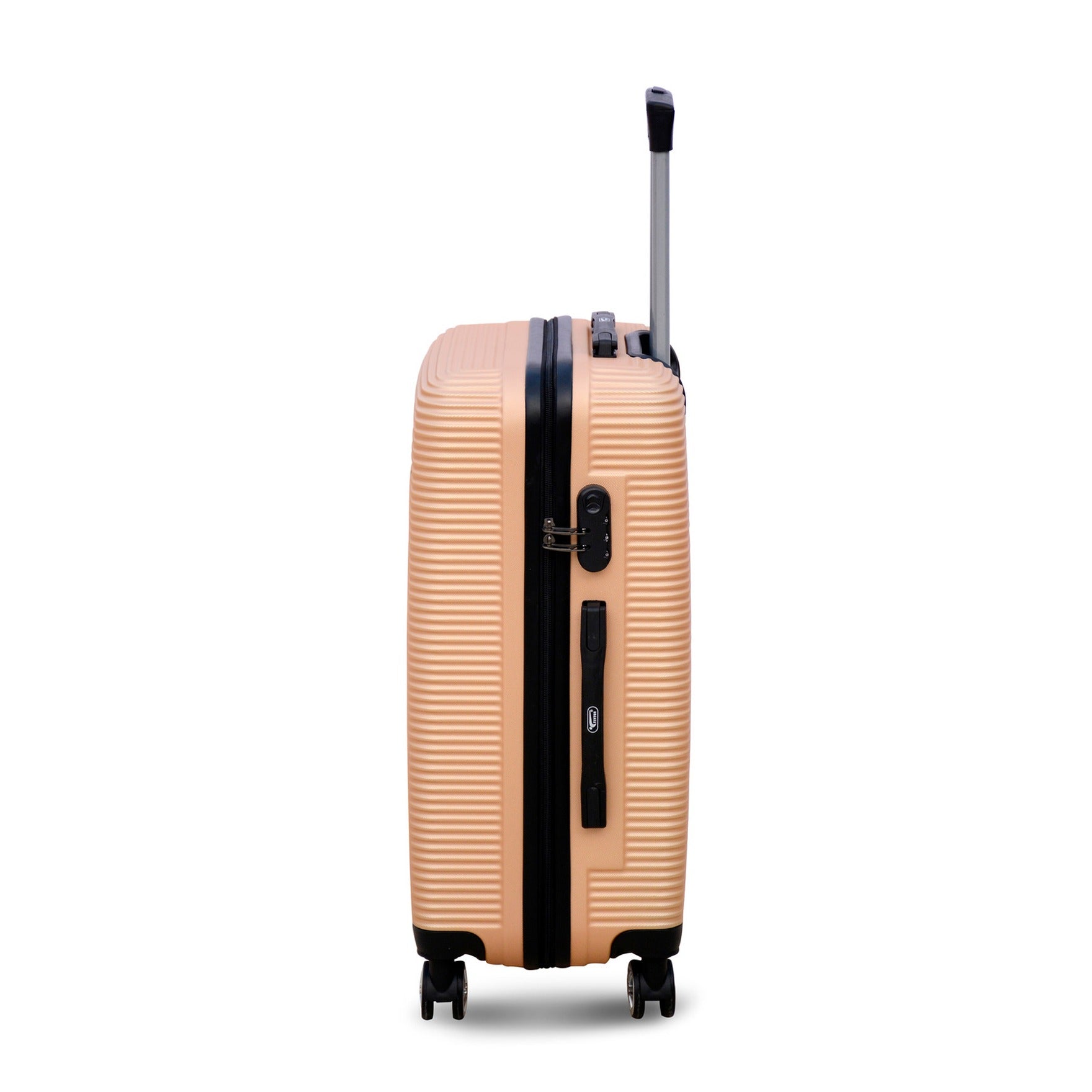24" Gold Colour JIAN ABS Line Luggage Lightweight Hard Case Trolley Bag With Spinner Wheel Zaappy.com
