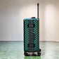 3 Piece Set 20" 24" 28 Inches Green Aluminium Framed 3D Diamond Hard Shell Without Zipper TSA Luggage