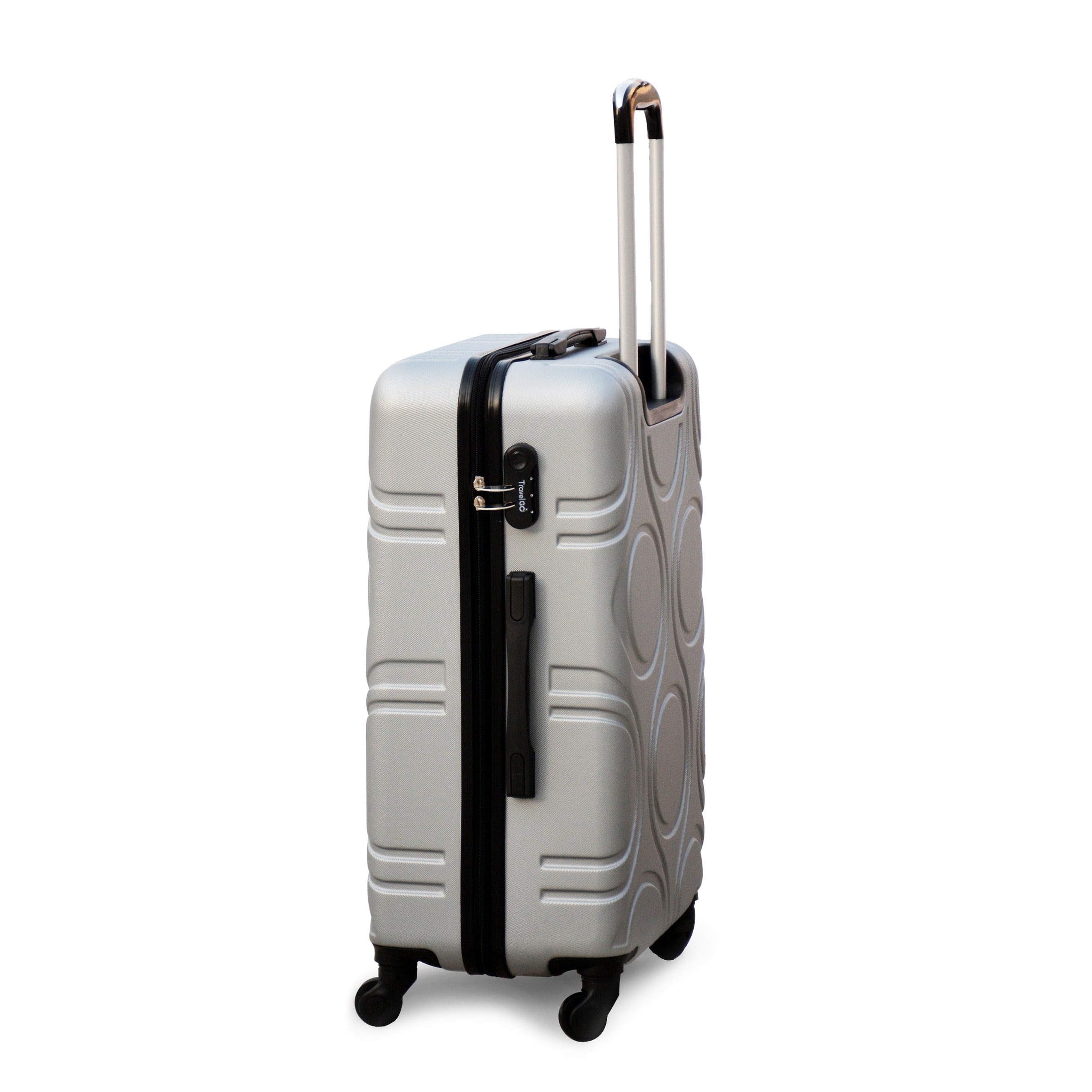Lightweight ABS Luggage | Hard Case Trolley Bag | 3 Pcs Set 20” 24” 28 Inches | 2 Years Warranty | Yinton 2208 Silver