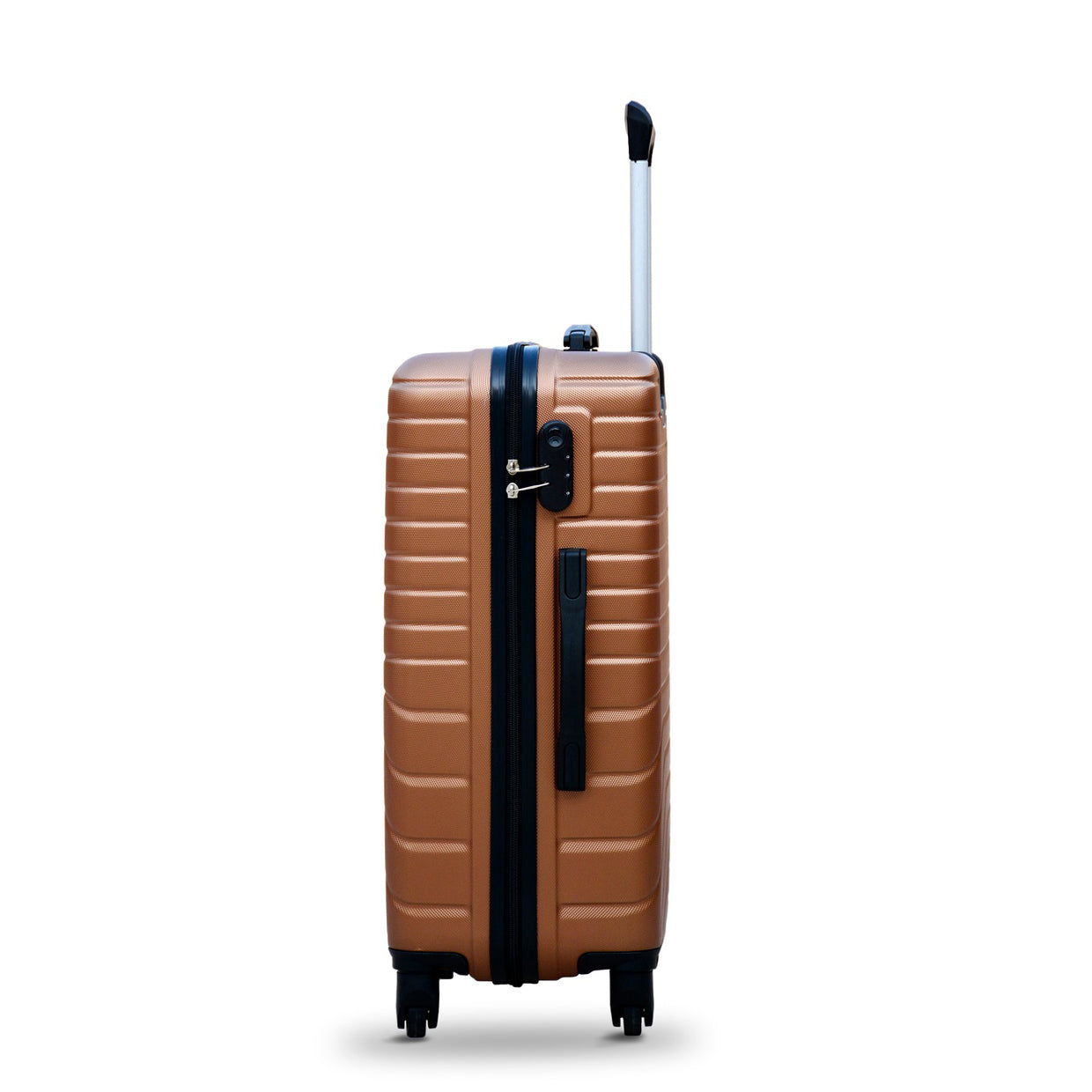 24" Coffee Colour SJ ABS Luggage Lightweight Hard Case Trolley Bag with Spinner Wheel