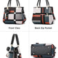 Stylish Long Check PU Material Shoulder Bag With Detachable Shoulder Strap