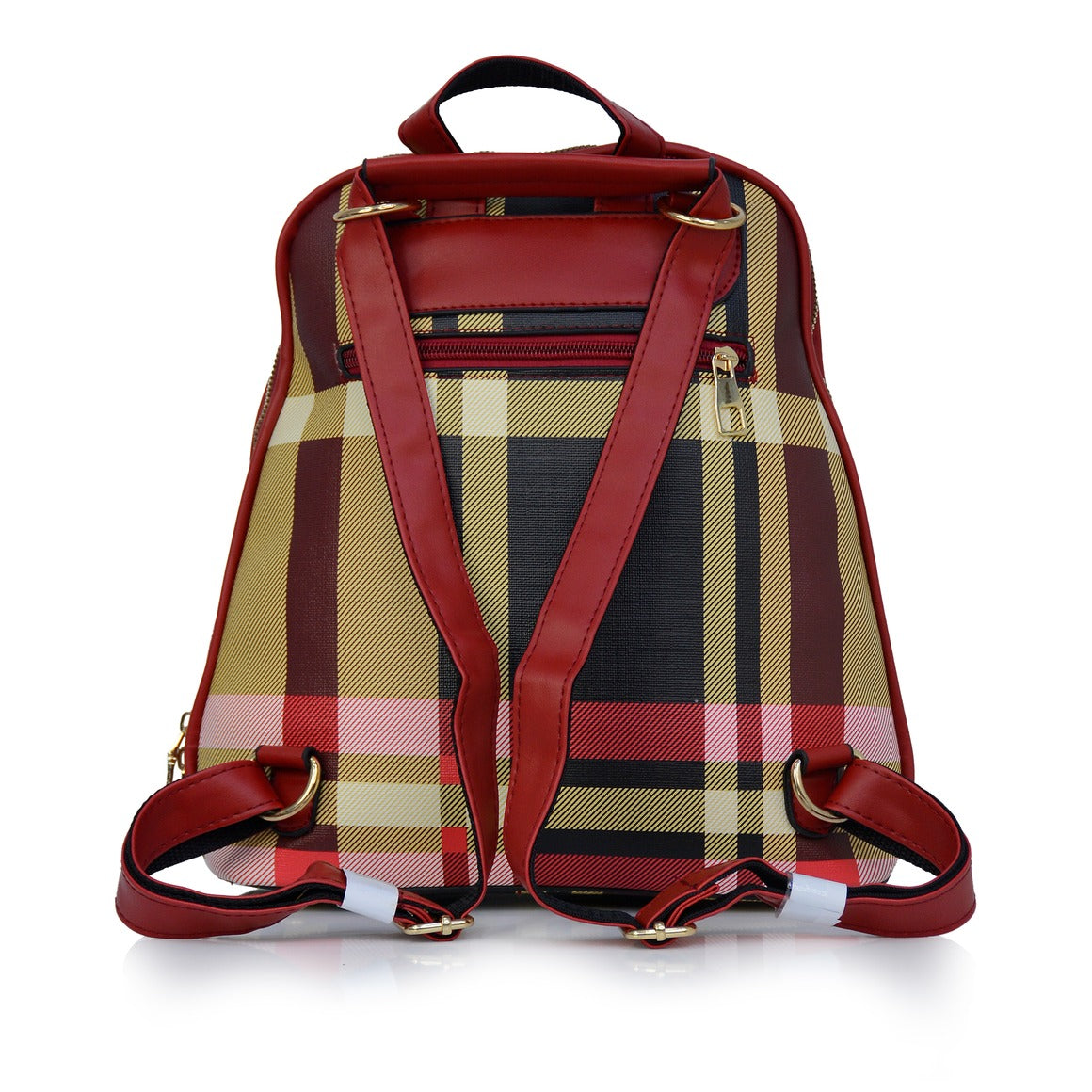 Long Check Backpack For Women Zaappy