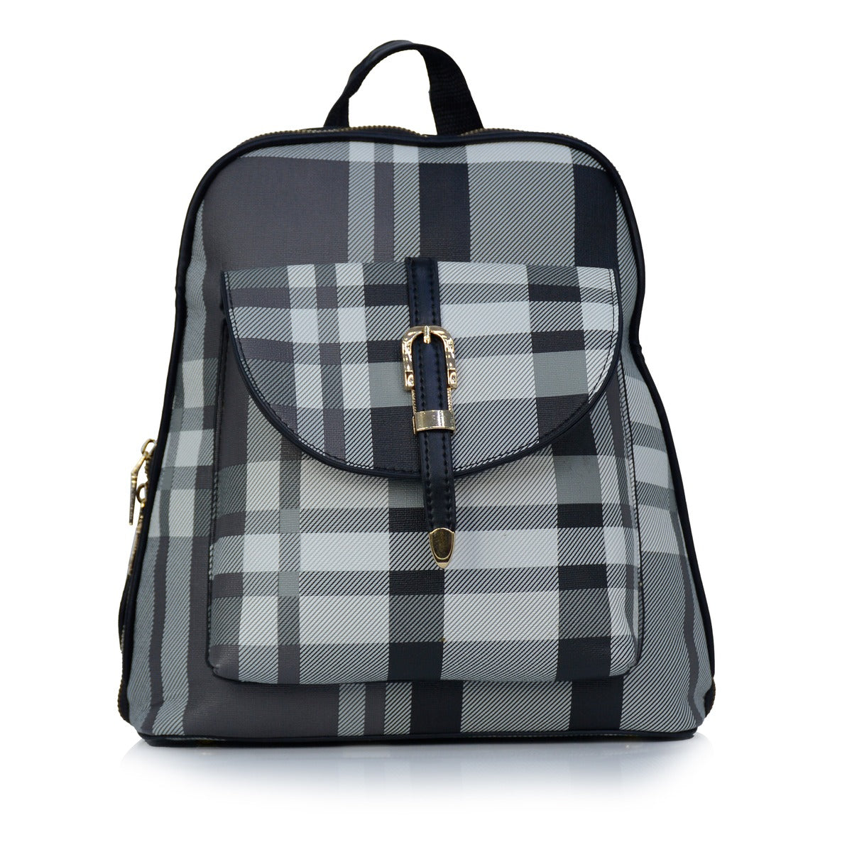 Long Check Backpack For Women Zaappy
