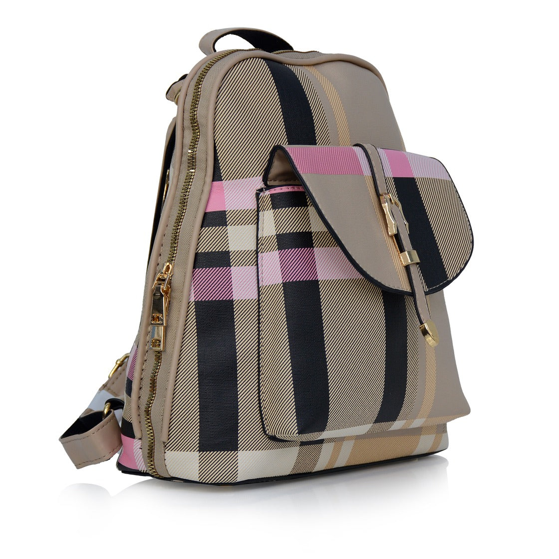 Long Check Backpack For Women outdoor Bag