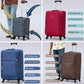 LP 4 Wheel Soft Material Luggage 2 Piece Set Carry On & Checked Suitcase Combo