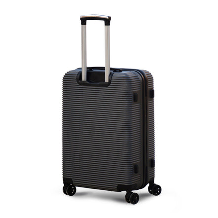 20" Dark Grey Colour JIAN ABS Line Luggage Lightweight Hard Case Carry On Trolley Bag with Spinner Wheel