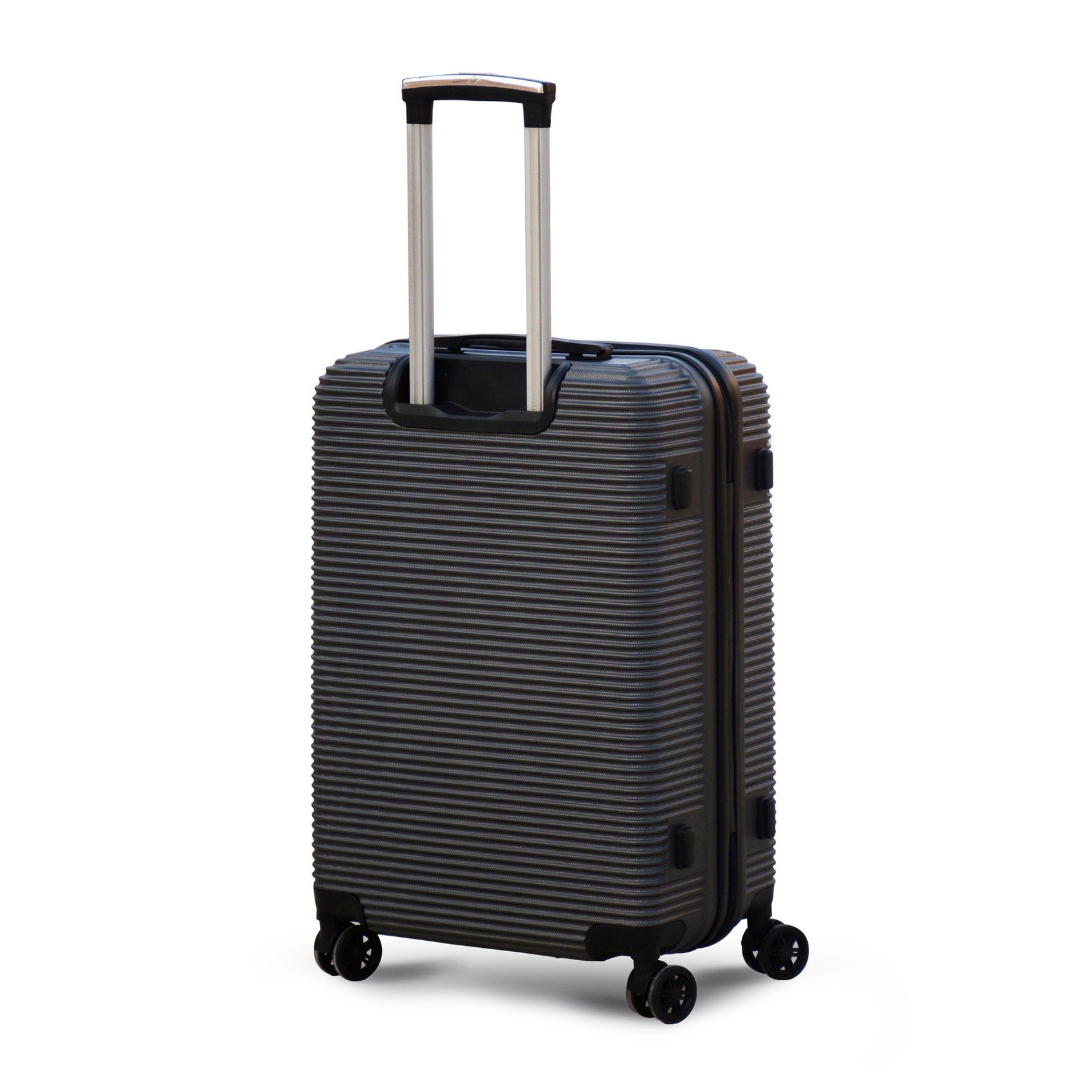 28" Dark Grey Colour JIAN ABS Line Luggage Lightweight Hard Case Trolley Bag With Spinner Wheel Zaappy.com