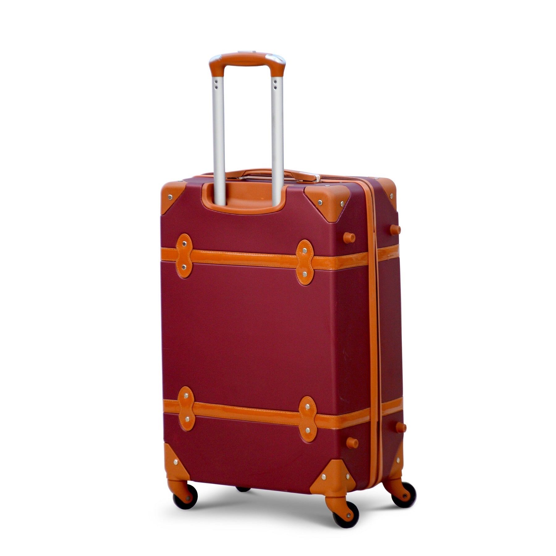 4 Piece Set 7” 20” 24” 28 inches Burgundy Colour Corner Guard ABS Lightweight Luggage With Spinner Wheel
