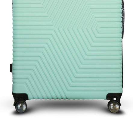 32 Inch Extra Large Luggage Zig Zag ABS Lightweight Suitcase Bag with Double Spinner Wheels