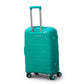 24" Green Colour Non Expandable Ceramic PP Luggage Lightweight Hard Case Trolley Bag With Double Spinner Wheel